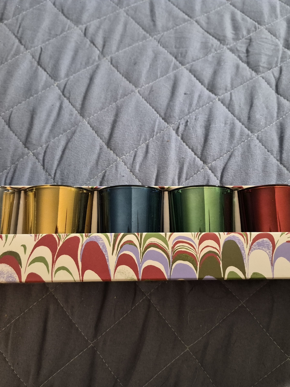 Threshold Metallic Multicolor Votive Candle Holder Set - Gold, Blue, Green, Red